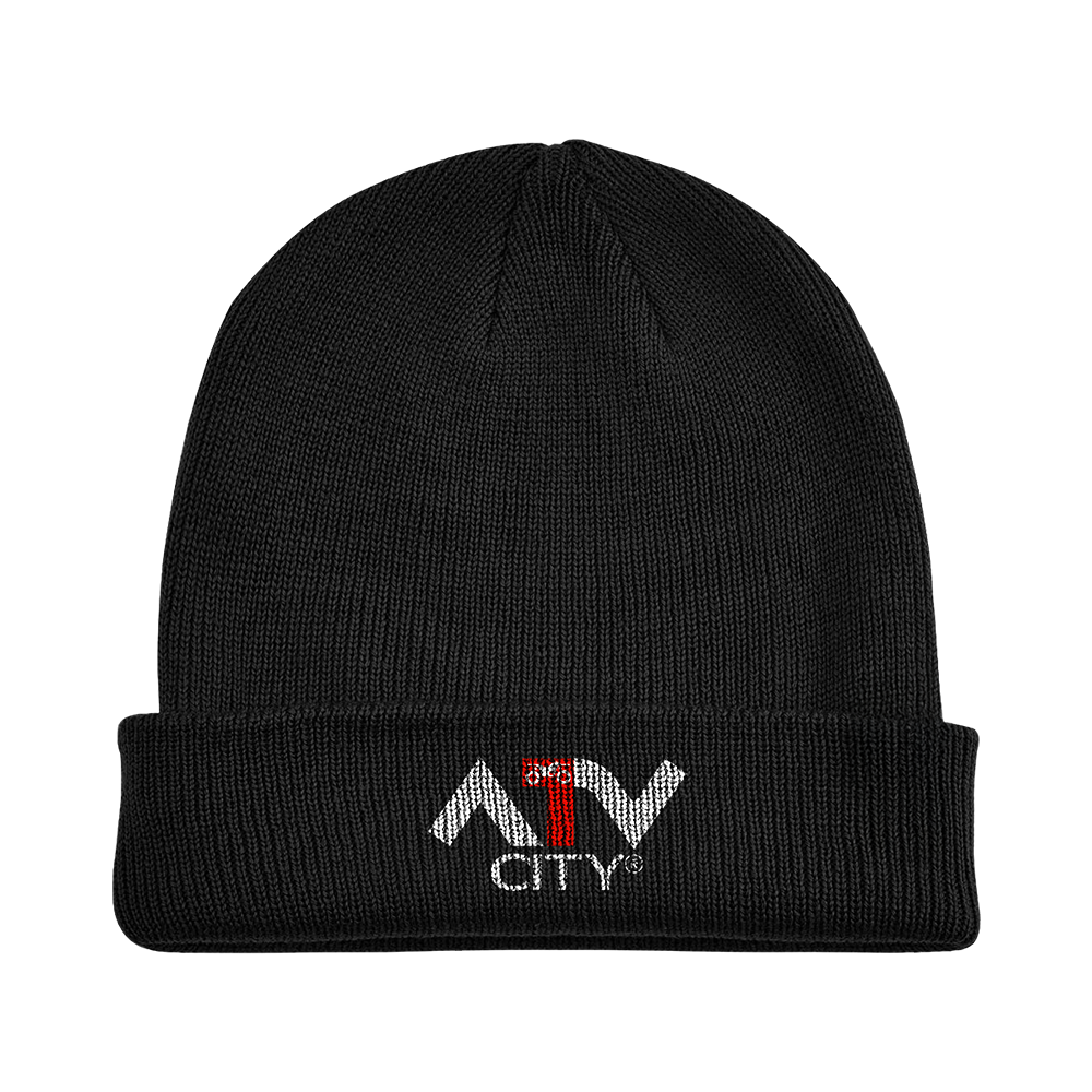 ATV City Black Fleece Beanie