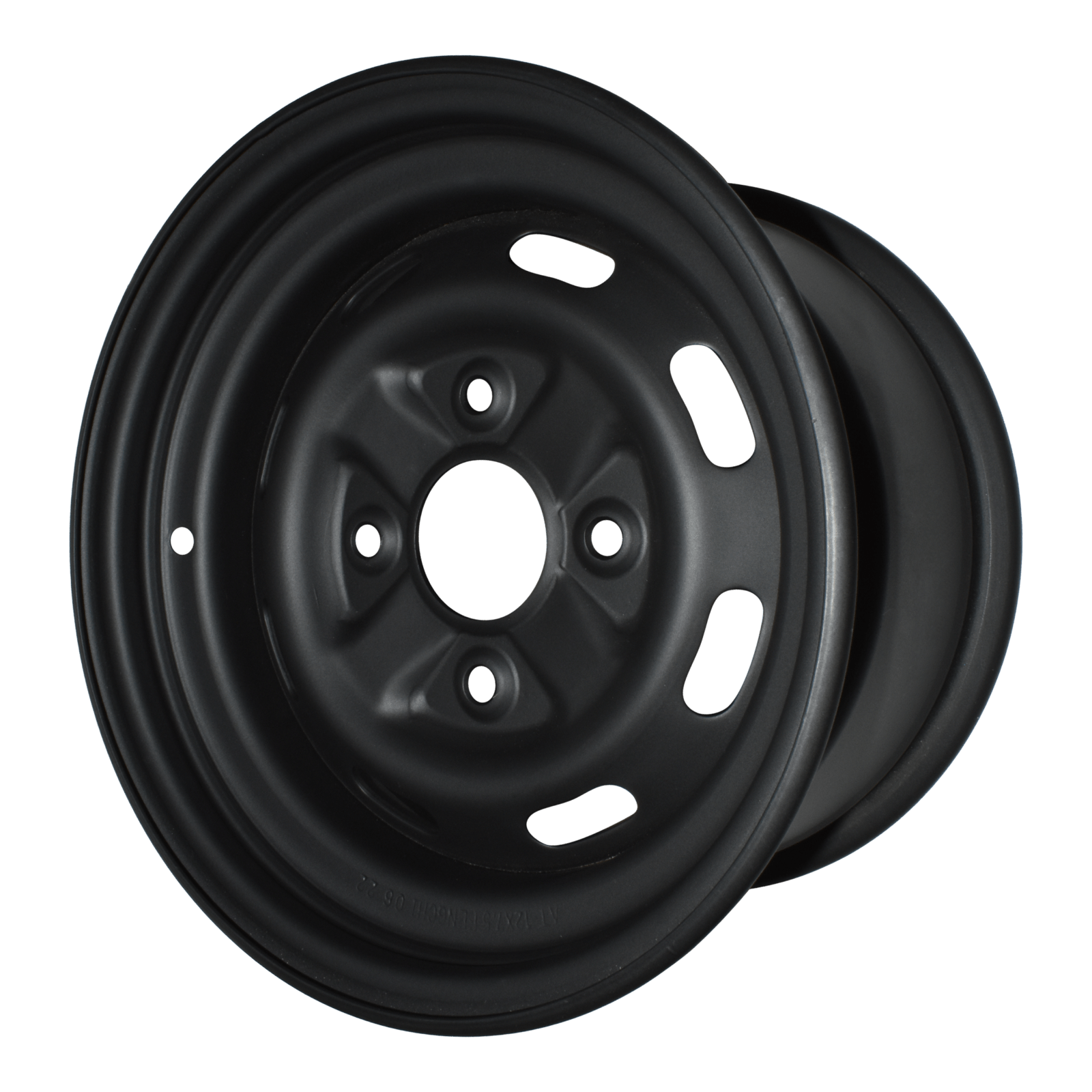 Steel Rim MATT Black 12×7.5 4/110 PCD offset +40 Rear (IRS)