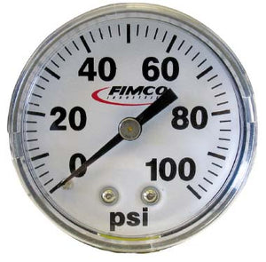 FIMCO | 2 in Dry Back Mount Gauge | ABS Stem | 100psi