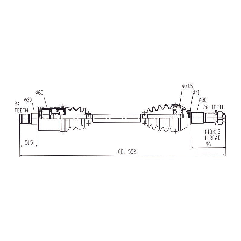 CV Shaft Complete – CAN-AM Outlander REAR/L 450/570