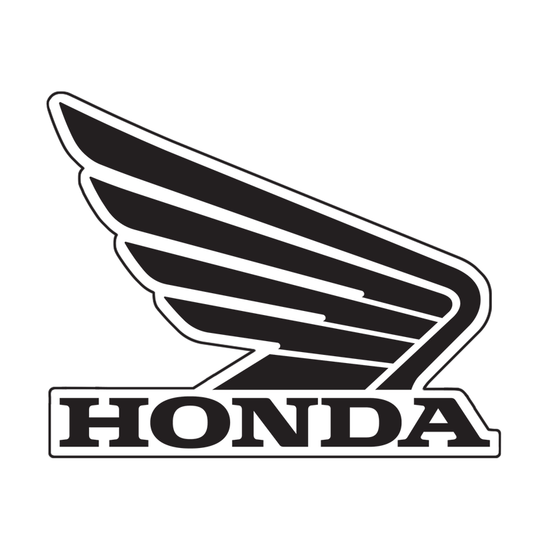 Honda Wing – R/H Tank Sticker – 133mm Black TRX 500/520
