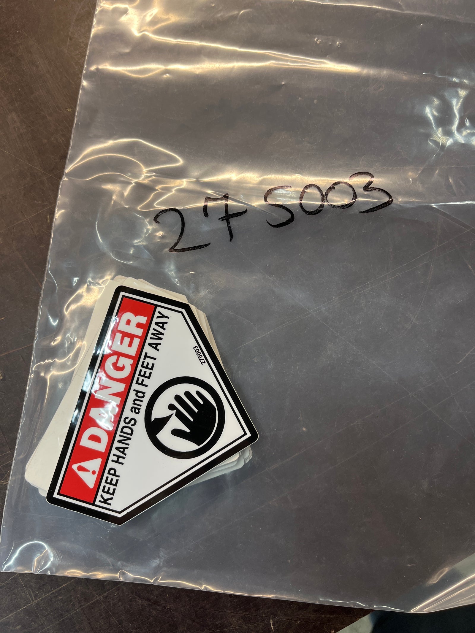 275003 - Kunz Danger Decal (Blade Cut Hands & Feet)