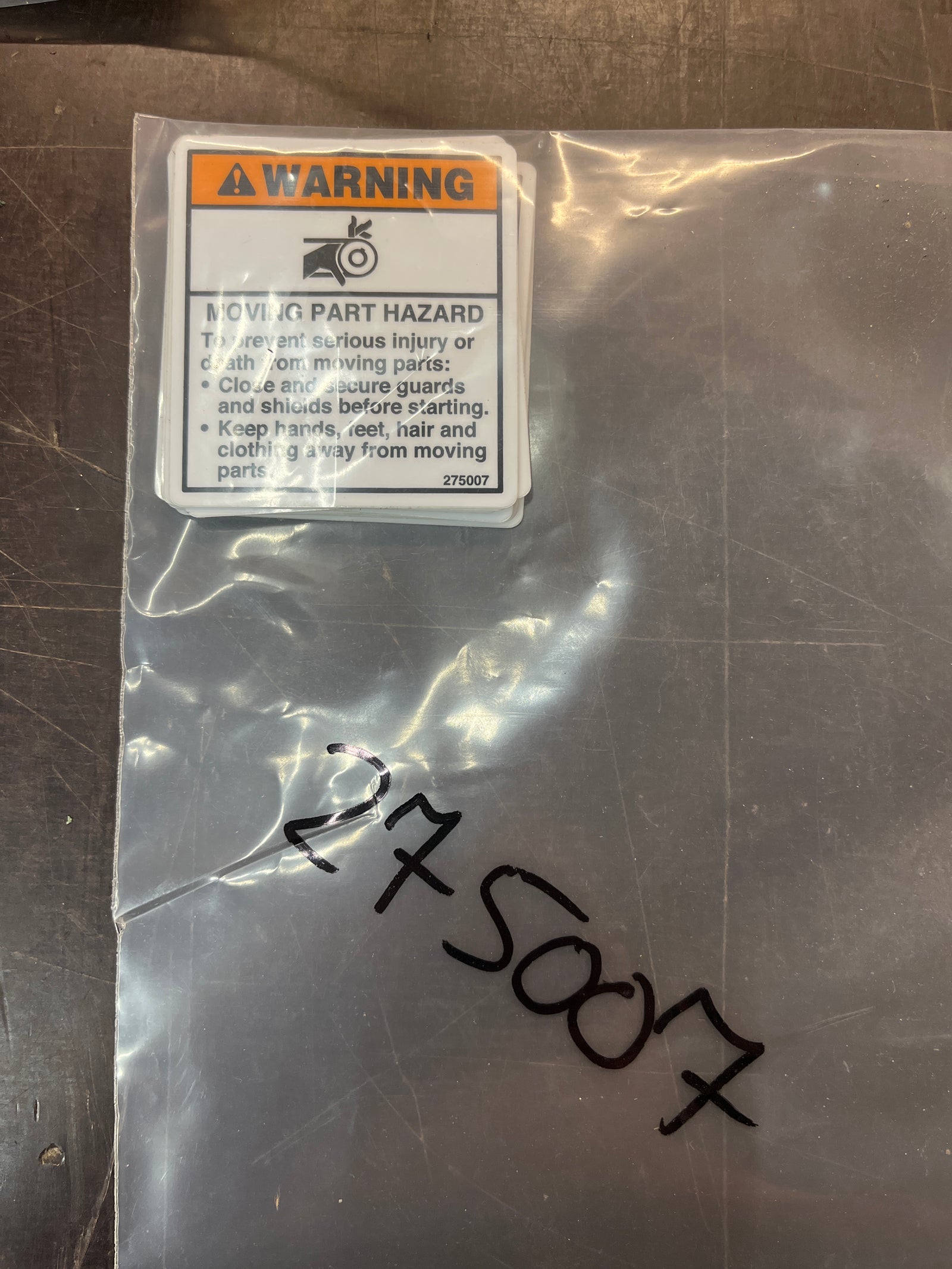 275007 - Kunz Warning Decal, Belt Shield