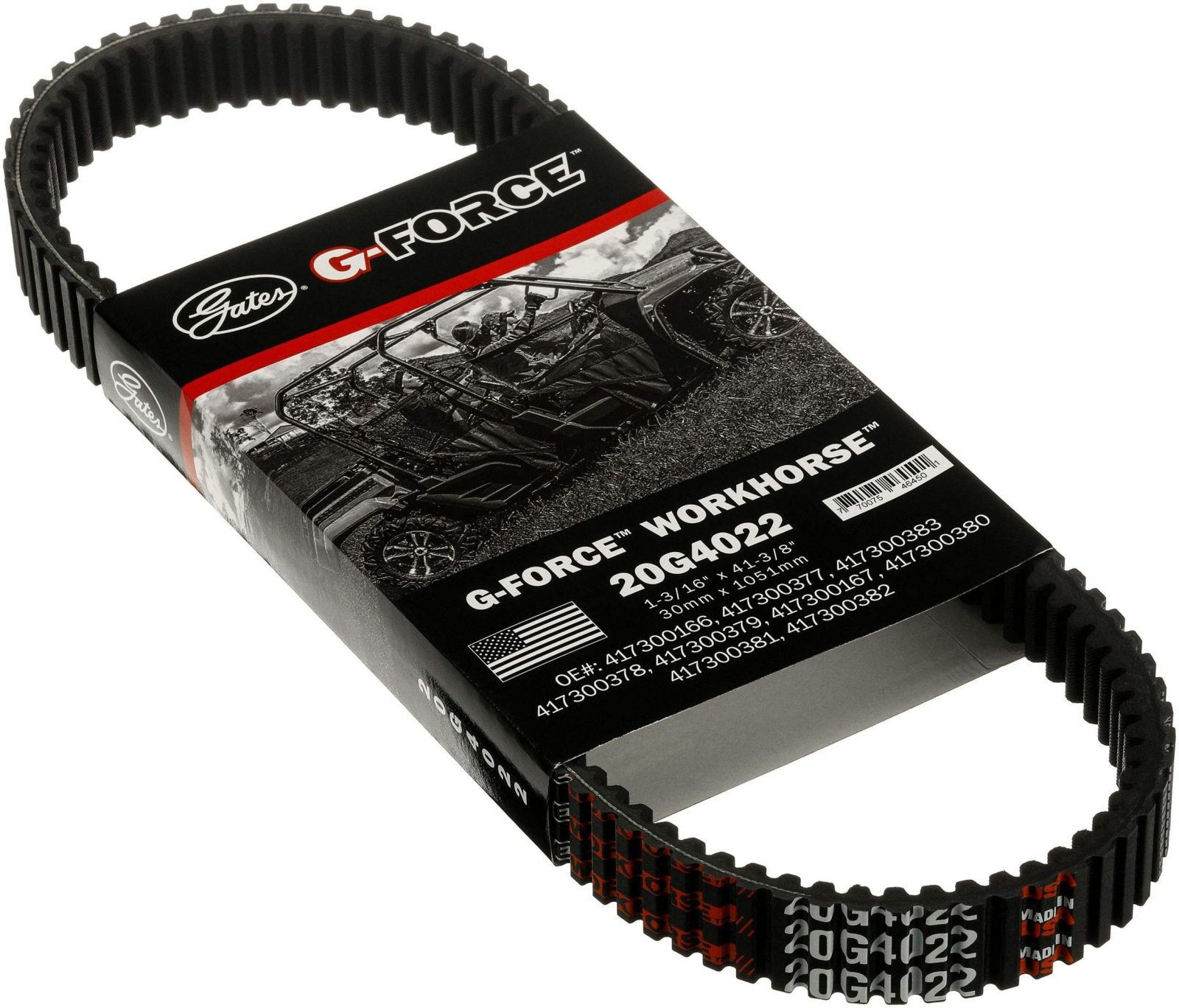 Gates CVT Drive Belt 20G4022 Polaris 300/400/ Big Boss/Magnum/Sportsman/Scrambler WorkHorse