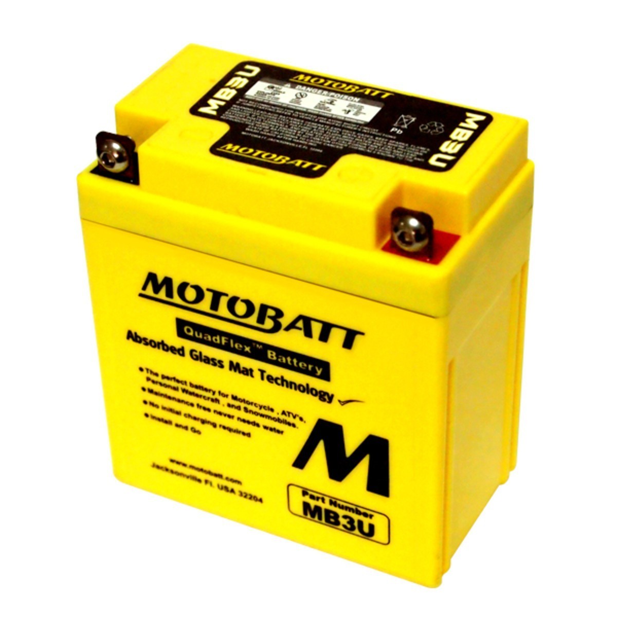 MB3U MOTOBATT BATTERY 12V 3.8AH