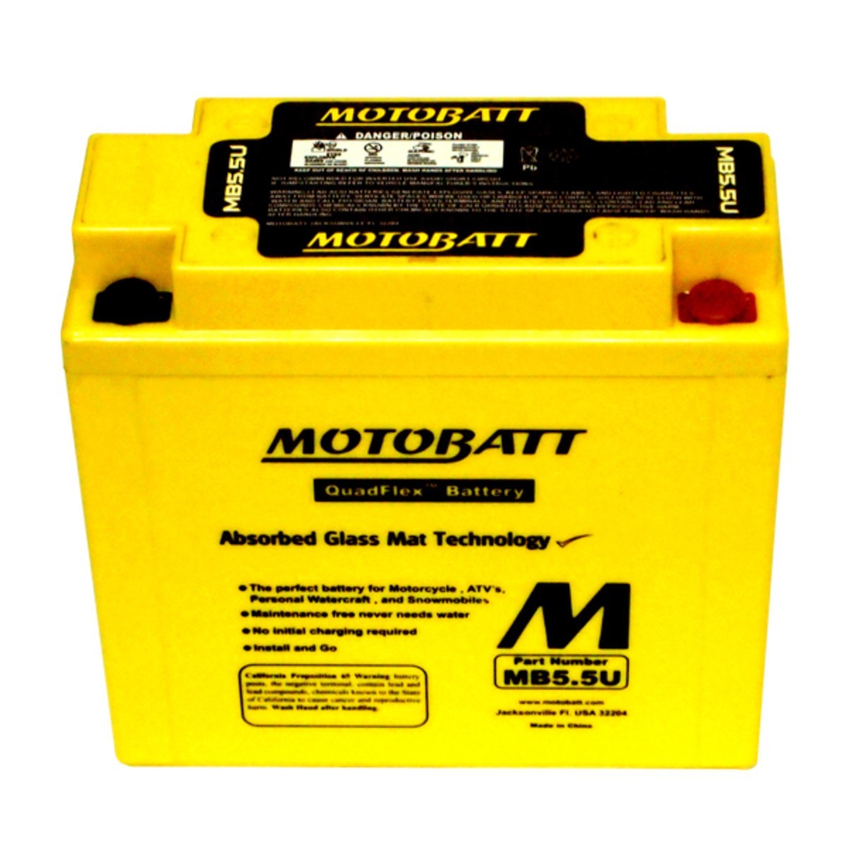 MB5.5U MOTOBATT BATTERY 12V 7AH