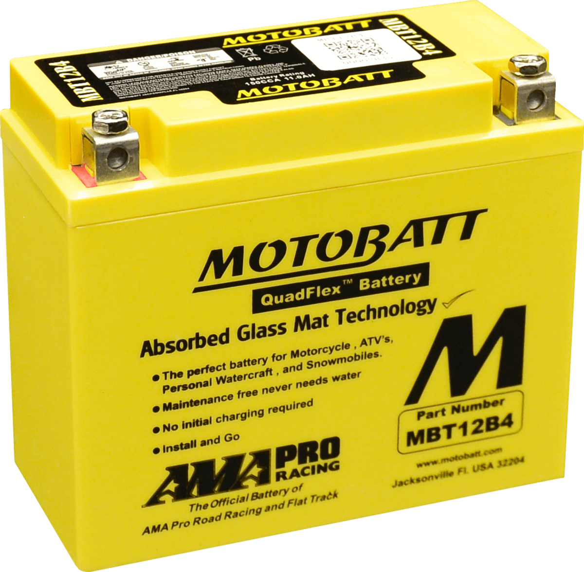 MBT12B4 MOTOBATT BATTERY 12V 11AH