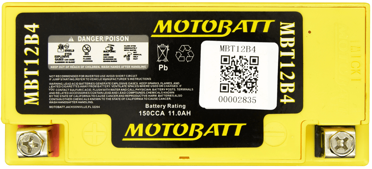 MBT12B4 MOTOBATT BATTERY 12V 11AH