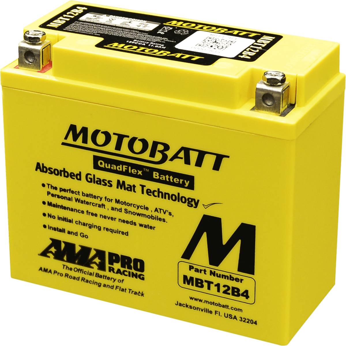 MBT12B4 MOTOBATT BATTERY 12V 11AH