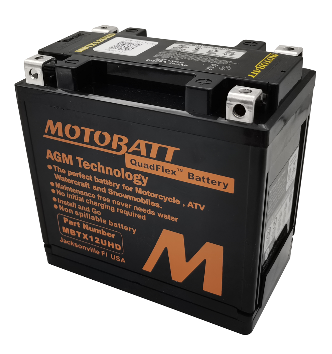 MBTX12UHD BLACK MOTOBATT BATTERY 12V 14AH