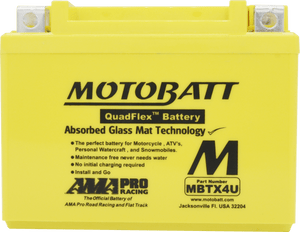 MBTX4U MOTOBATT BATTERY 12V 4AH