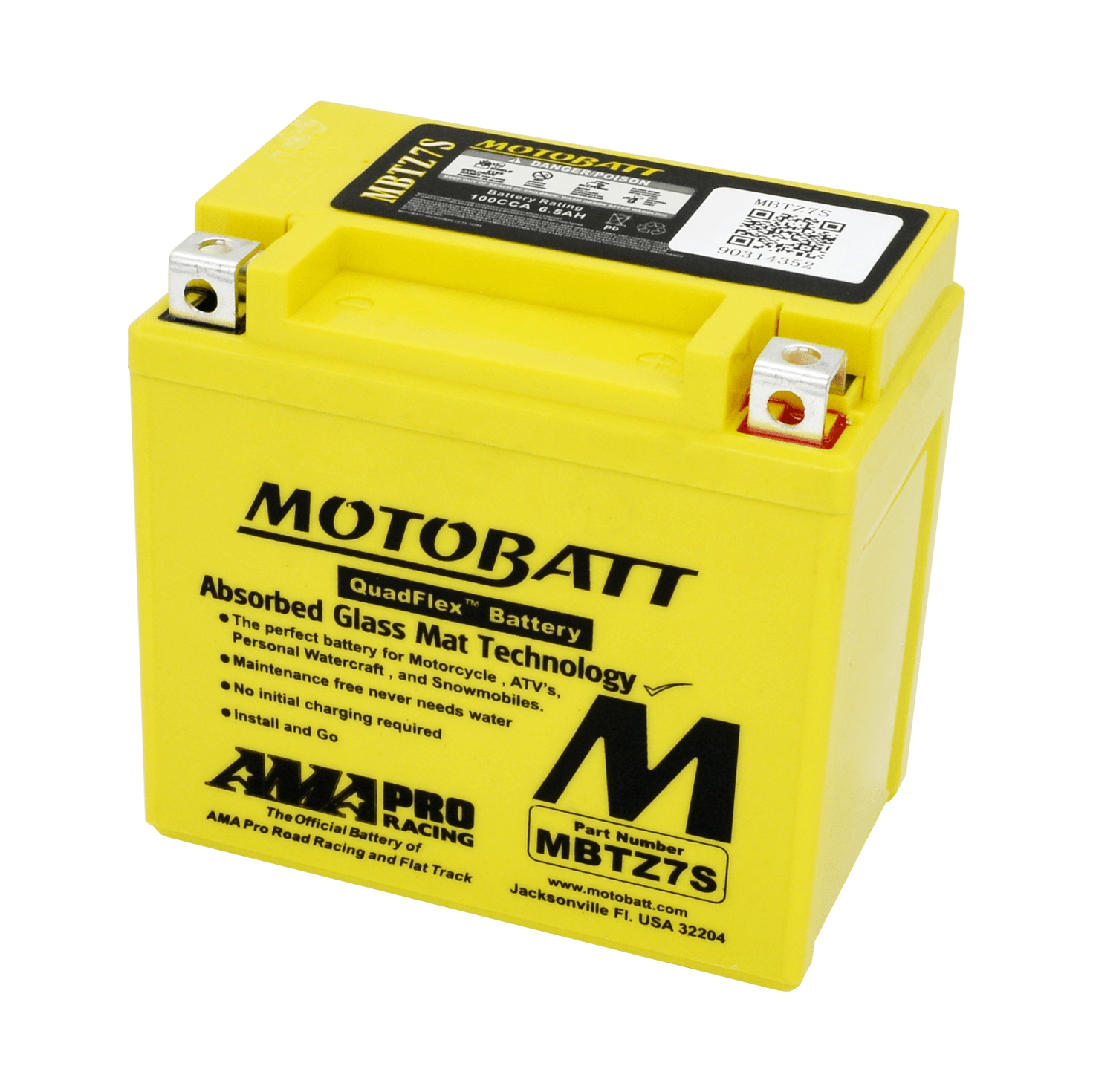 MBTZ7S MOTOBATT BATTERY 12V 6AH