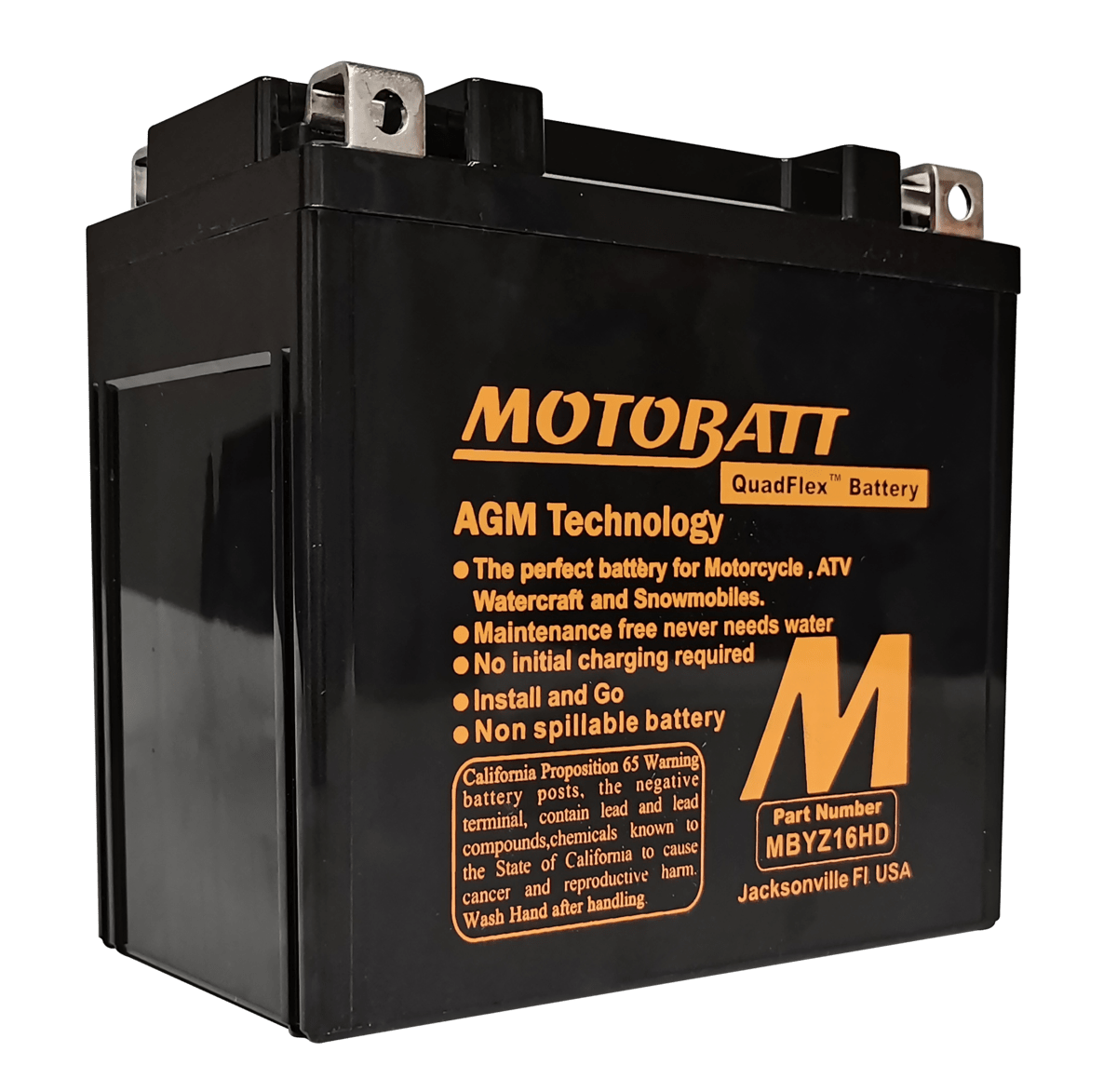 MBYZ16HD MOTOBATT BATTERY 12V 16AH