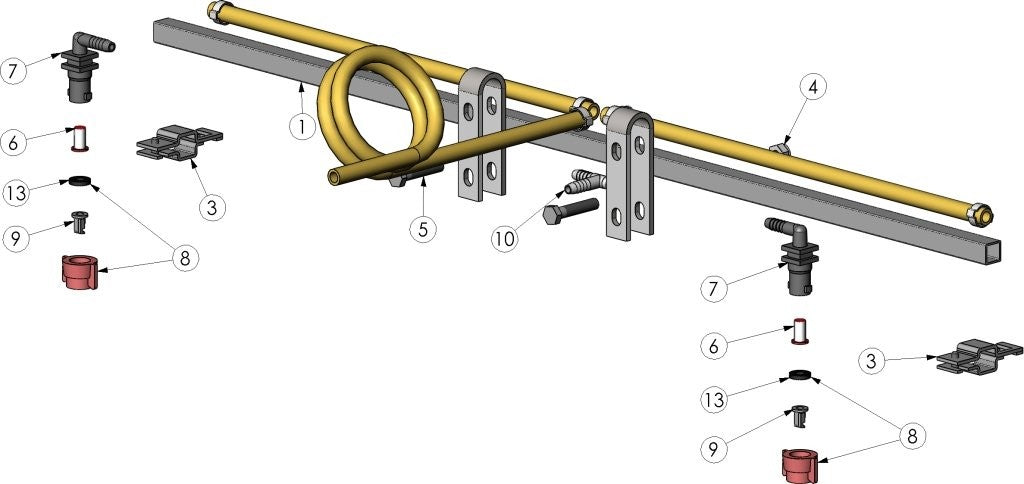 C-Dax Part – Mounting Clamp 3/4 Inch Square For QMBPAK Boom