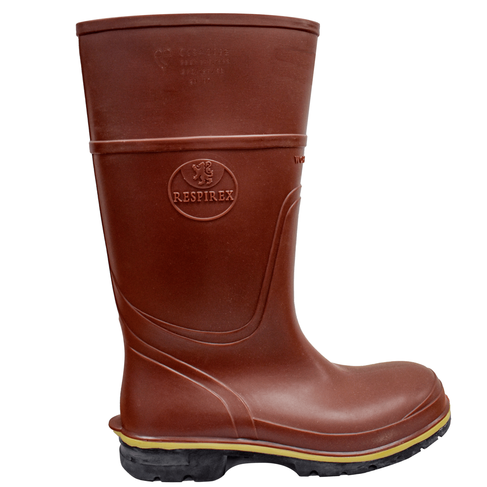 Steel Toe Cap Wellington Boots – Brown – Size 13