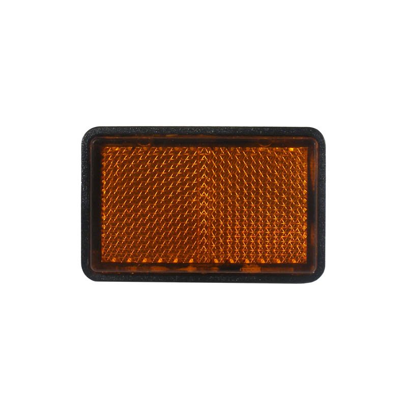 Rectangular Amber Reflector With 5mm Mounting Bolt