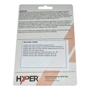 Brake Disc Pads – Front R/H – TRX 500 05-11 / TRX 680 06-18