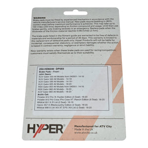 Brake Disc Pads – Rear – John Deere – 860 / 865