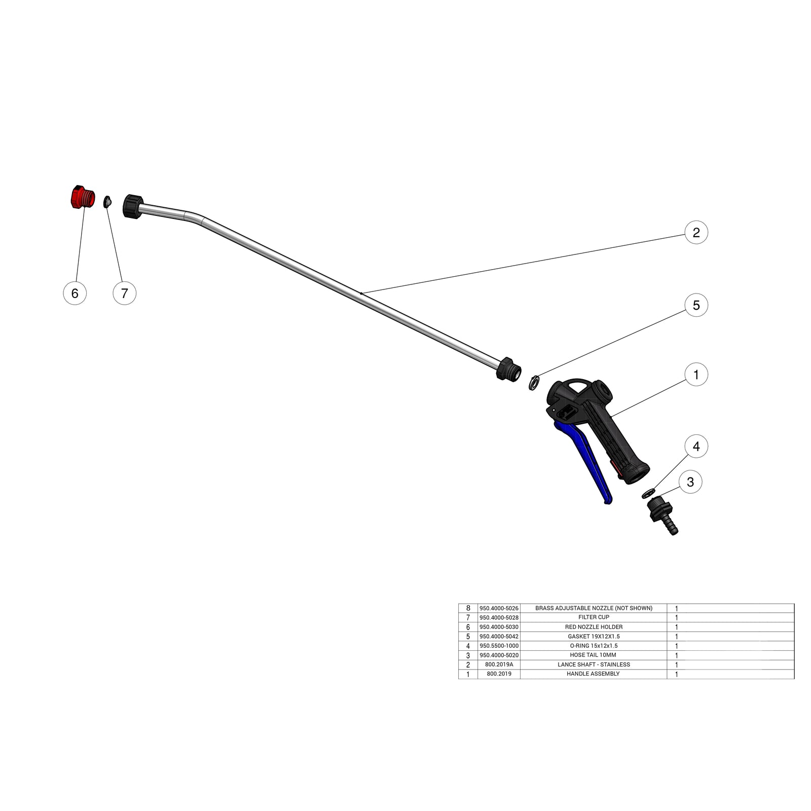 C-Dax Part – Hand Lance – HGSR ( SR Type) 360psi Comes with Fan Tip
