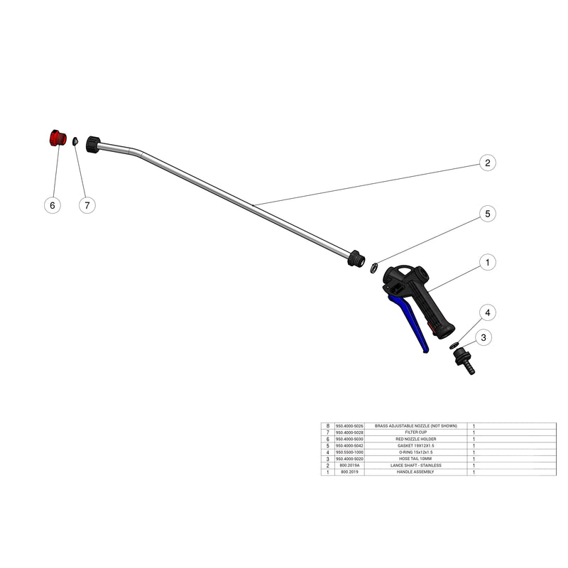 C-Dax Part – Hand Lance – HGSR ( SR Type) 360psi Comes with Fan Tip