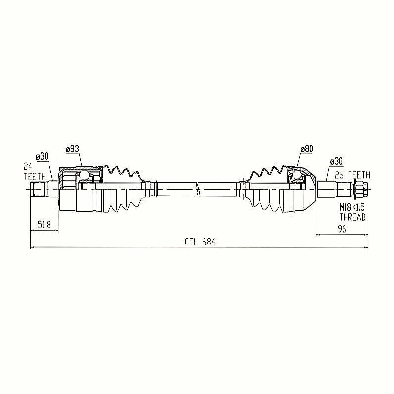 CV Shaft | Can-Am | Commander 800/1000 | Rear