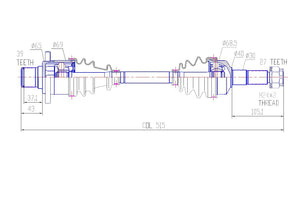 CV Shaft | CF-Moto | 500 / 600 / 800 2007-14 | Rear L/H