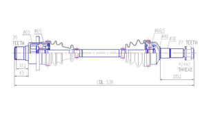 CV Shaft | CF-Moto | 500 / 600 / 800 2007-14 | Rear R/H