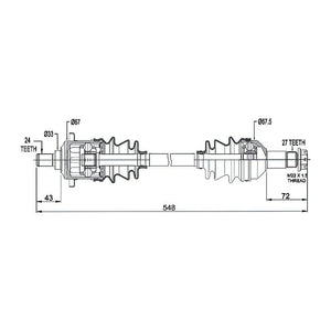 CV Shaft | Arctic Cat 400 / 500 / 550 / 650 / 700 / 1000 4×4 | Front