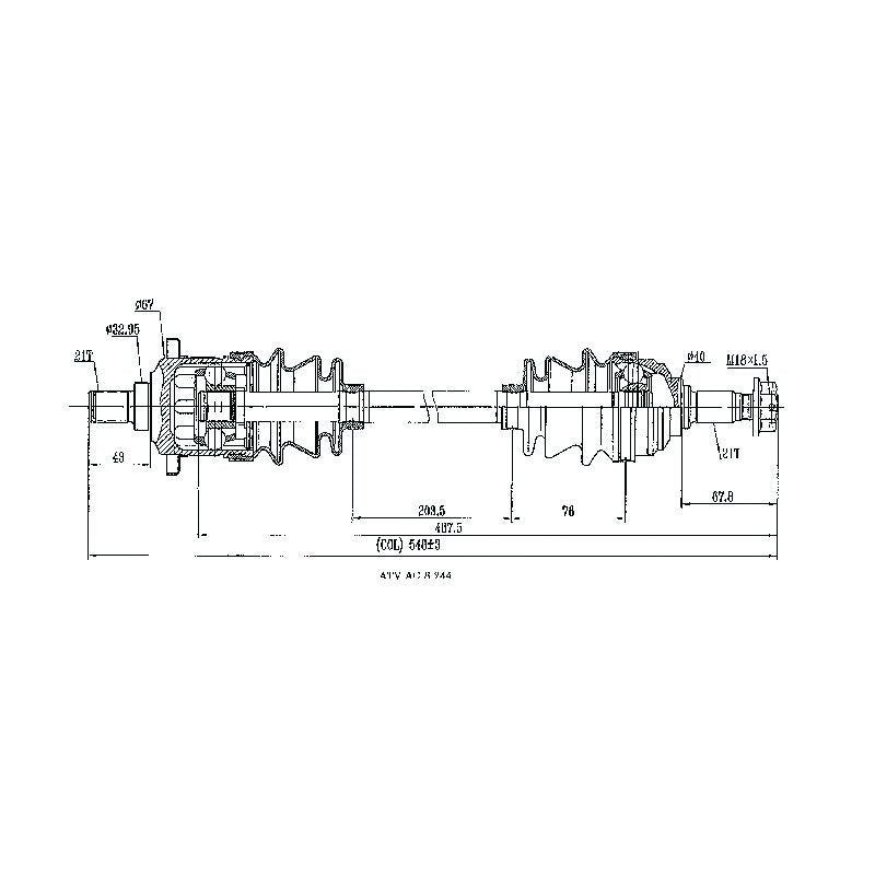 CV Shaft | Arctic Cat 400 / 500 / 650 4×4 | Front / Rear