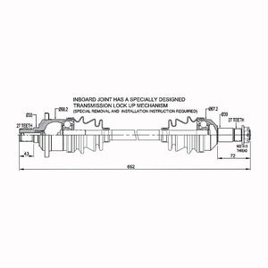 CV Shaft | Arctic Cat 650 / 700 / 1000 Prowler | Rear
