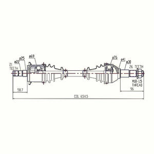 CV Shaft | Can-Am 800 / 1000 Commander | Front L/H