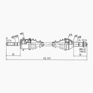 CV Shaft | Can-Am Commander 800 / 1000 | Front R/H