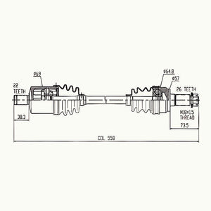 CV Shaft | Polaris Sportsman 550 / 850 / 1000 | Front
