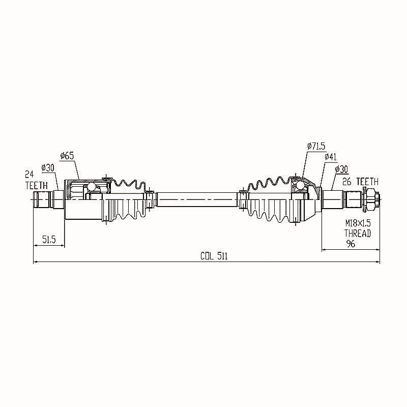 CV Shaft | Can-Am Outlander L 450 / L 500 / 570 / MAX | Rear R/H