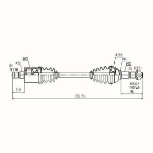 CV Shaft | Can-Am Outlander L 450 / L 500 / 570 / MAX | Rear R/H