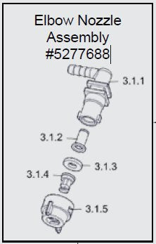 Fimco ELL Nozzle Sub-Assembly 3/8in | ATV Booms | Repair Parts | 352.5281306