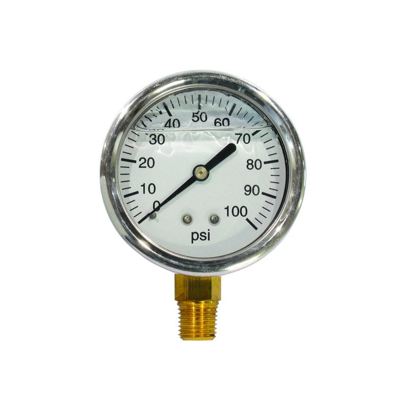 0-100 PSI Liquid Filled Gauge
