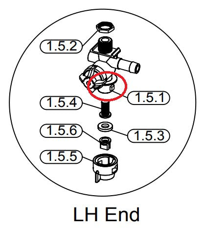 Fimco | Quick TeeJet | Nozzle Body 1/2in |  Single Left | Part of  ATV-BK-710