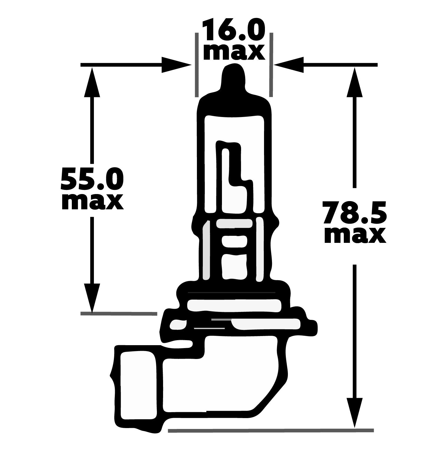 HYPER Bulb H10 Halogen 12V 45W RT ANGLE