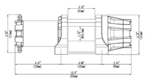 KFI | Winch | 5000lbs | AS-50 Assault Series – Synthetic Cable C/W Dash Switch / Hand Remote