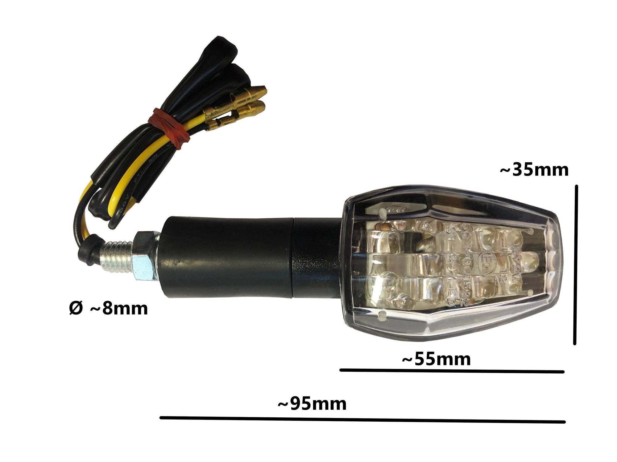 LED Indicator | Clear Lens/Black Stem