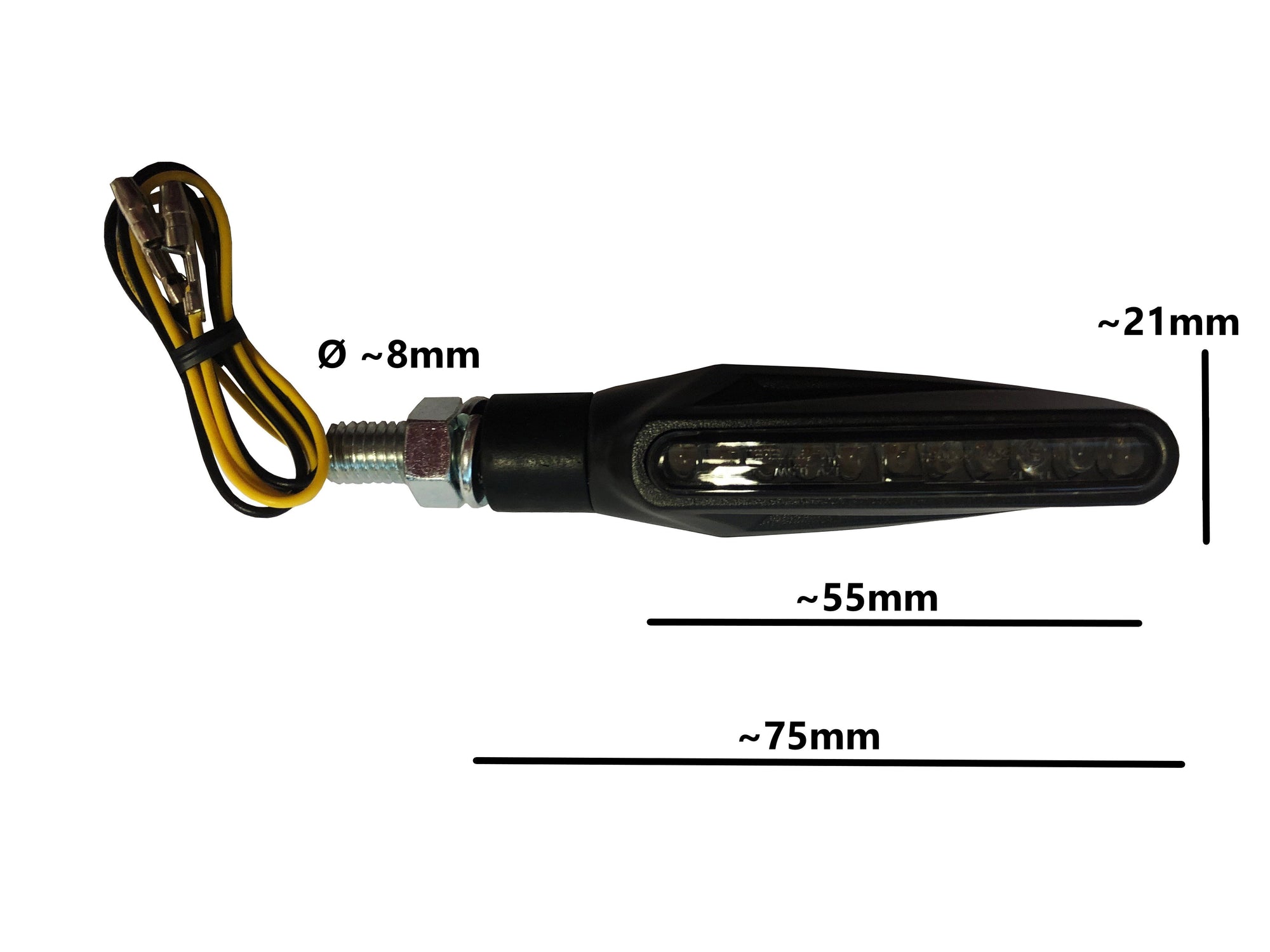 LED Indicator | Smoke Lens/Black Stem