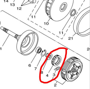 Caltric Wet Clutch Carrier & One Way Bearing Kit For Yamaha Wolverine 450 YFM450Fx 2006-2010