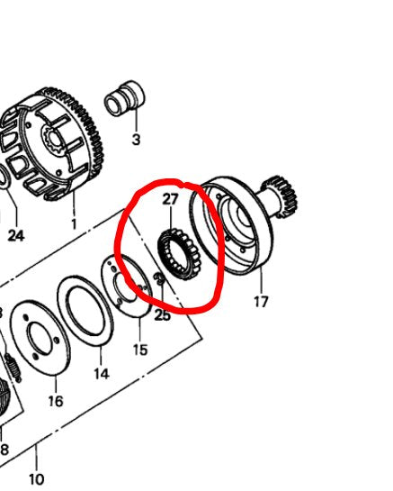 One Way Clutch Bearing | Honda | TRX 250 | 2002-20 | Kawasaki | Bayou 185 – 220-250-300 1986-11