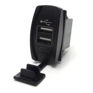UTV Dash USB Port Double Polaris Blue RZR4/Ranger XP