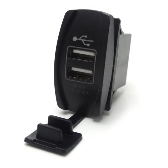 UTV Dash USB Port Double Polaris Blue RZR4/Ranger XP
