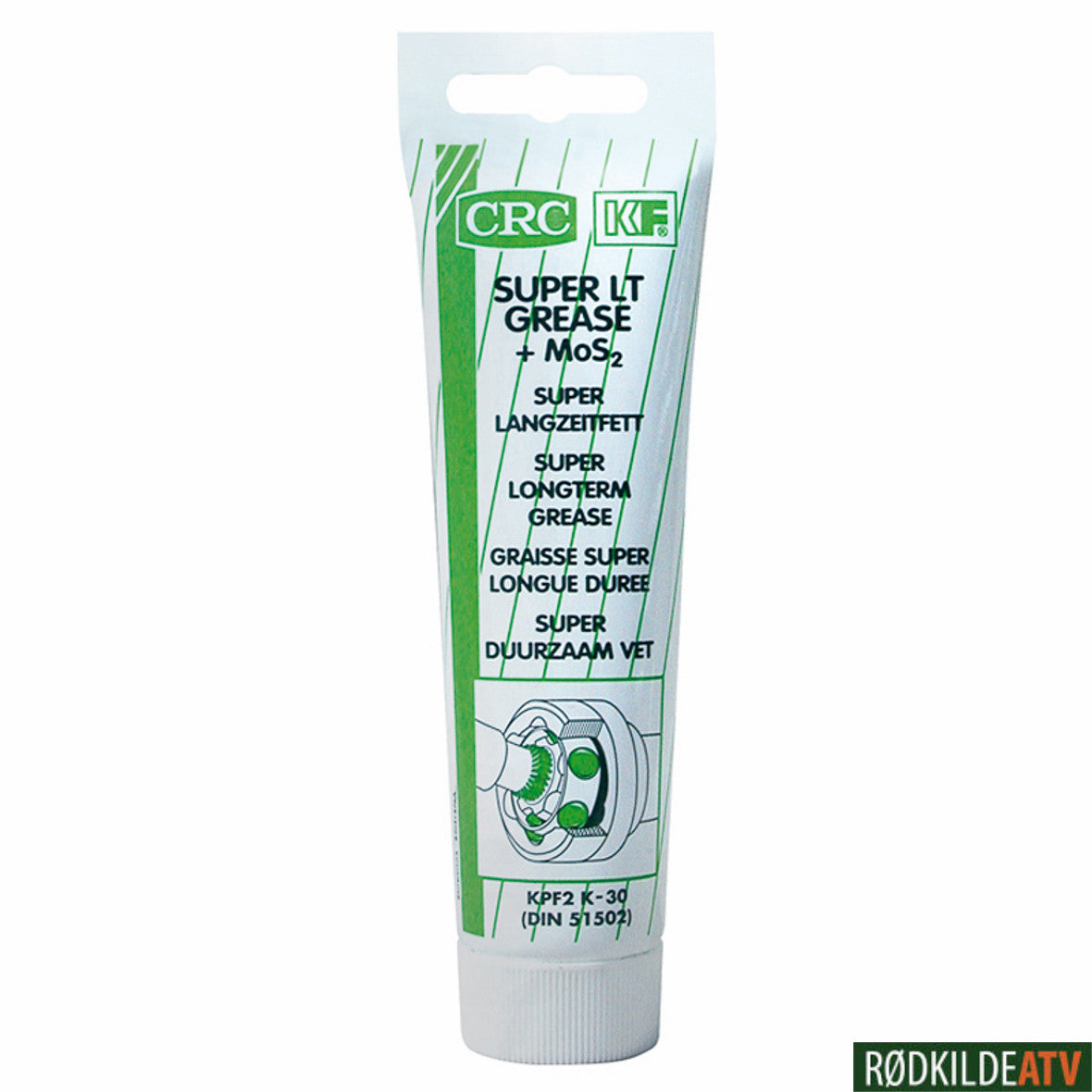 210.0200 - CRC SUPER LONGTERM GREASE + MOS2 100 ML - Rødkilde ATV