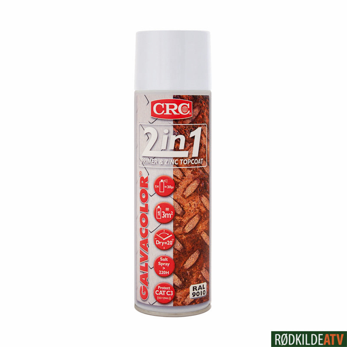 210.0835 - CRC GALVACOLOR 9010 WHITE 500 ML - Rødkilde ATV